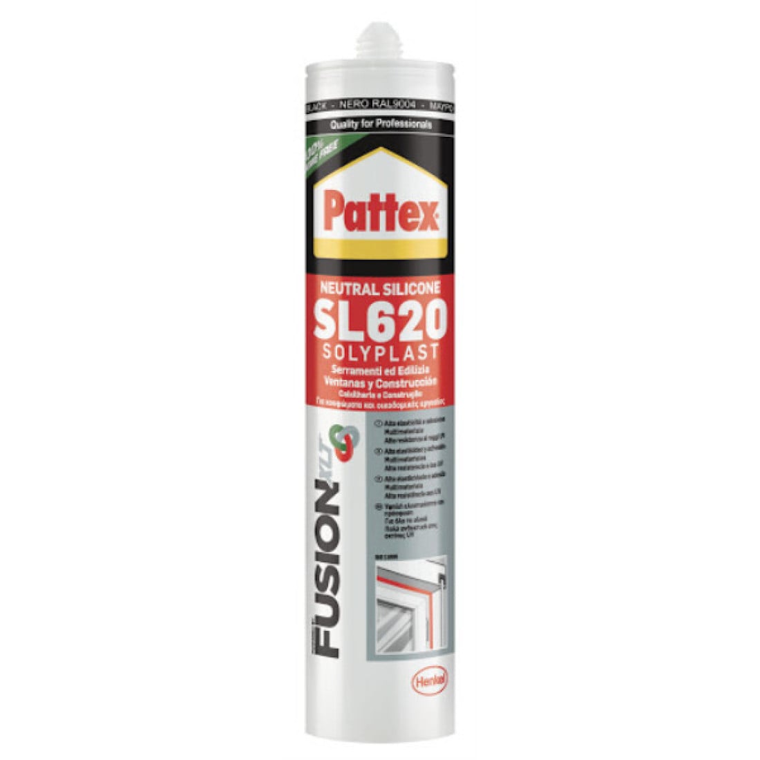 Pattex Sigillante Silicone Neutro SL 619 - Per Plastiche, Antimuffa, Cartuccia 300ml - Foto 9
