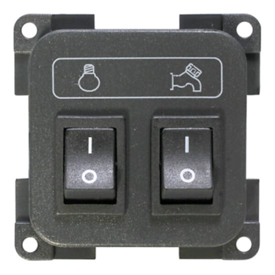 INTERRUTTORE POMPA + INTERRUTTORE LUCI GRIGIO - MCPL/G