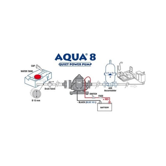 Vaso Di Espansione Fiamma A20 Per Pompe Acqua Camper - Ricambio Universale - Modello 61260