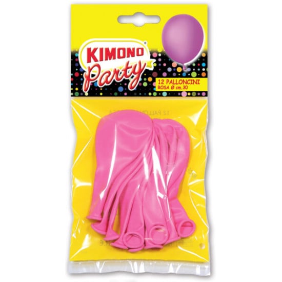 12 PALLONCINI ROSA TONDI CAV.