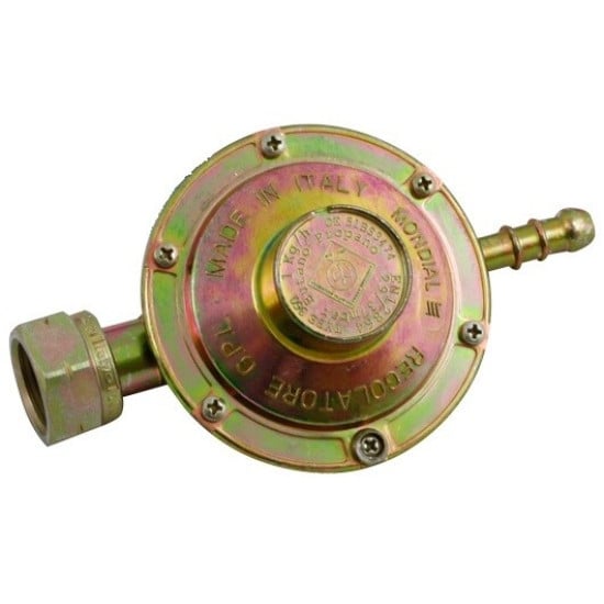 REGOLATORE GAS DRITTO CON PORTAGOMMA - 30MBAR 1KG