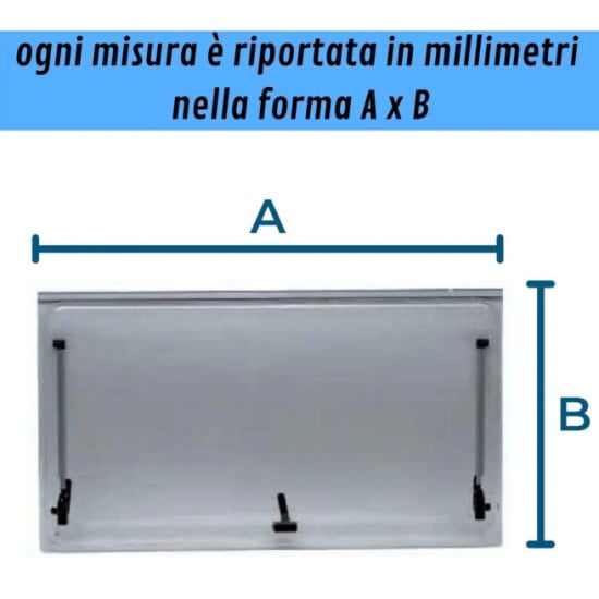 FINESTRA RICAMBIO SEITZ S4-SG5 GRIGIO - 1450X600