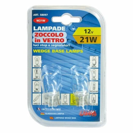 COPPIA LAMPADINE  12V. W3X16D 21W