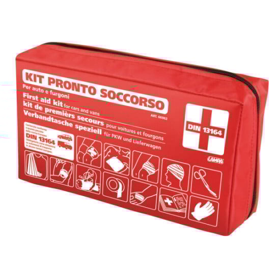 KIT PRONTO SOCCORSO PER AUTO NORME DIN 13164