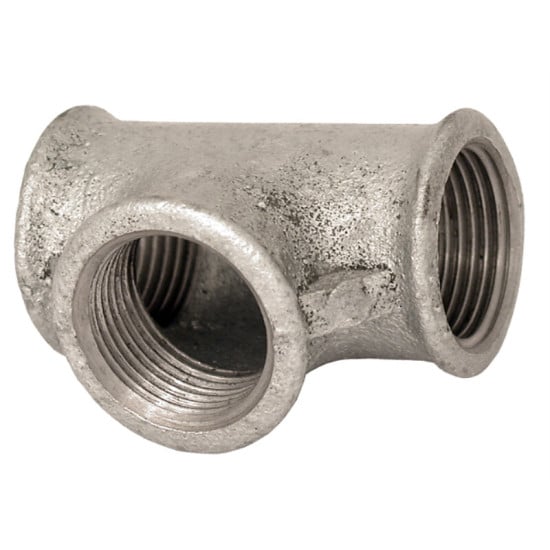 TEE A 90Ø GHISA ZINCATA  MF 3/4''       E