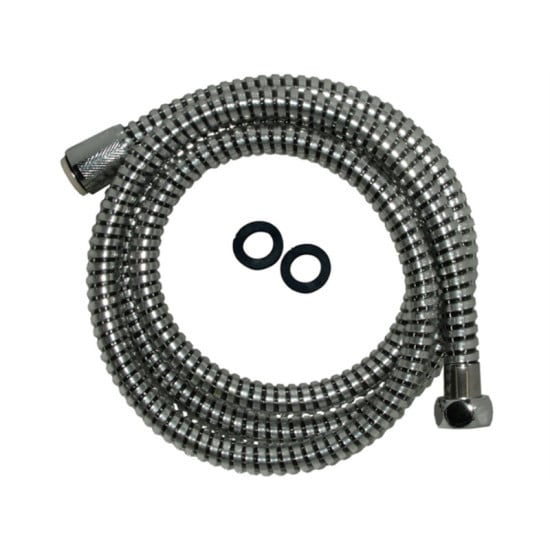 FLESSIBILE PER DOCCIA IN PVC RINFORZATO CROMATO/NERO DA 150 CM