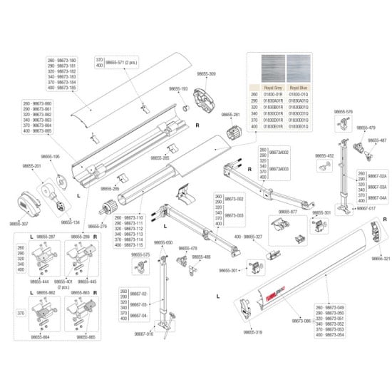 KIT SPALLETTA FRONTALE DX F65 S POL