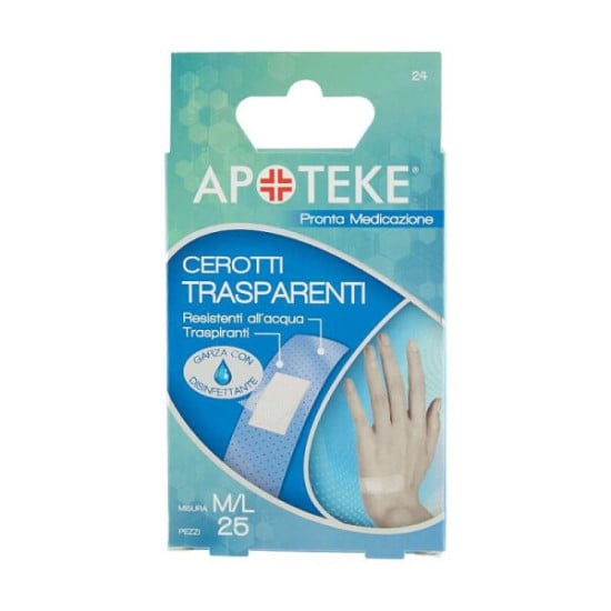 CEROTTI ASSORTITI TRASPARENTI CON GARZADISINFETTANTE - M/L - 25 PZ