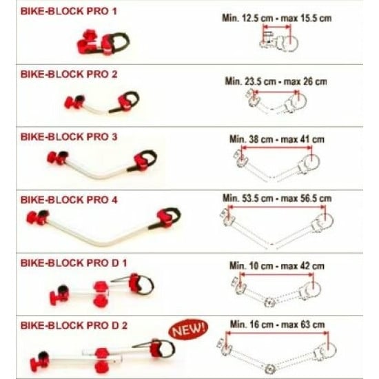 SISTEMA BLOCCAGGIO FIAMMA BIKE-BLOCK PRO 1 RED