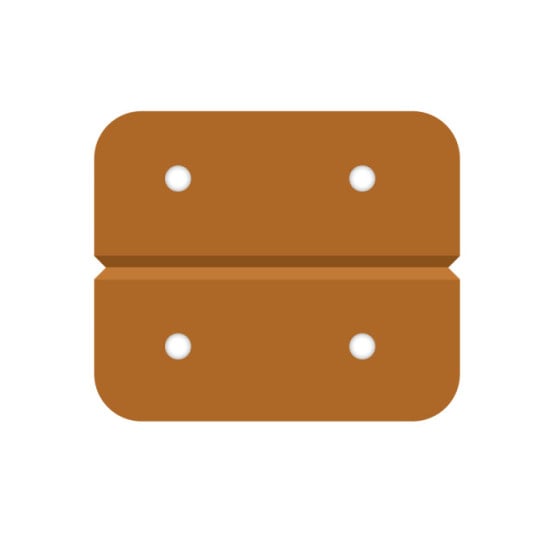 CERNIERA IN PLASTICA PER CASSAPANCA MARRONE - 4PZ