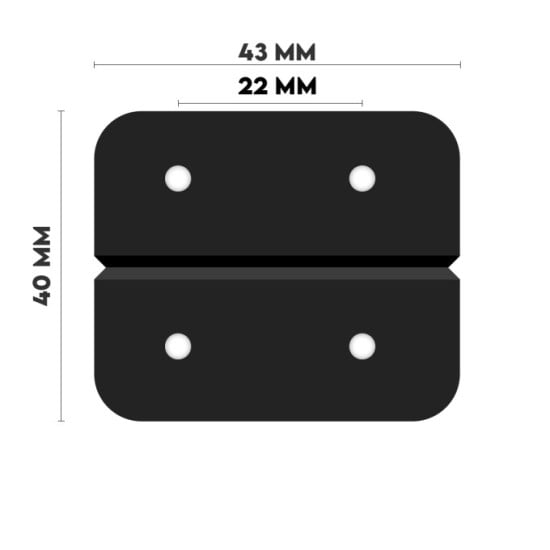 CERNIERA IN PLASTICA PER CASSAPANCA MARRONE - 4PZ
