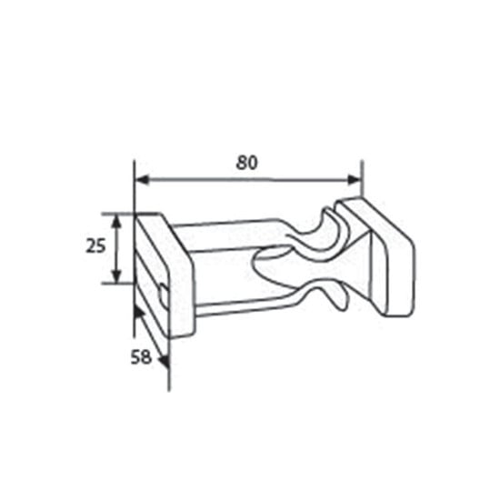 FERMAPORTA ESTERNO BIANCO - CHALLENGER