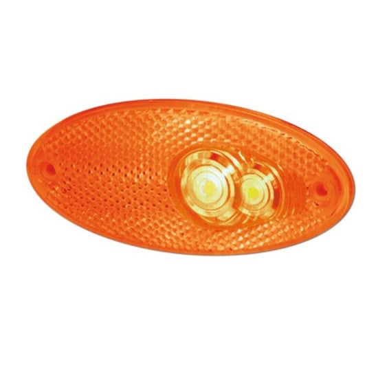 Luce Ingombro LED Con Catadiottro Arancio 24V CCAR BD024A - Autoricambi - Foto 5