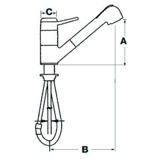 MISCELATORE CON DOCCIA ESTRAIBILE CROMATO - Foto 3