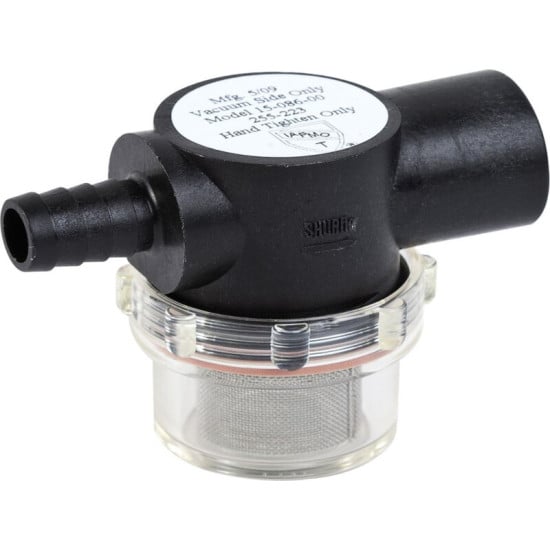 FILTRO RICAMBIO POMPA ACQUA SHURFLO IN LINEA CON PORTA GOMMA