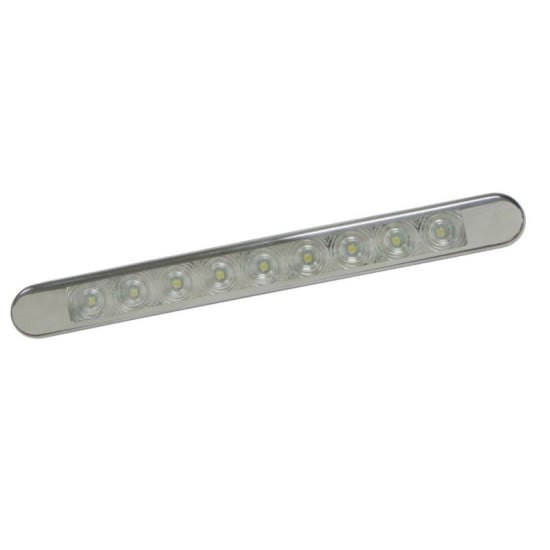 FANALE BARRA LED RETROMARCIA CON CORNICE IN ACCIAIO