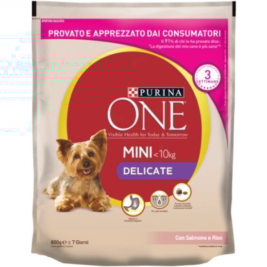 PURINA ONE MINI DELICATE 800G SALMONE E RISO
