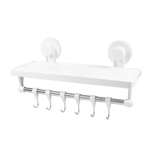 MENSOLA PORTAOGGETTI CON GANCI A VENTOSA - ESTENTO