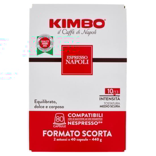 80 CAPSULE COMPATIBILI NESPRESSO - KIMBO NAPOLI