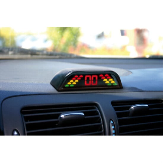 Autoradio Bluetooth Sensori Di Parcheggio Posteriori KIT 4 SENSORI DI PARCHEGGIO AUTO SUV CON DISPLAY LED CICALINO SUONO Grigi Silver Targa Auto Sensores De Aparcamiento Inalambrico - Foto 11