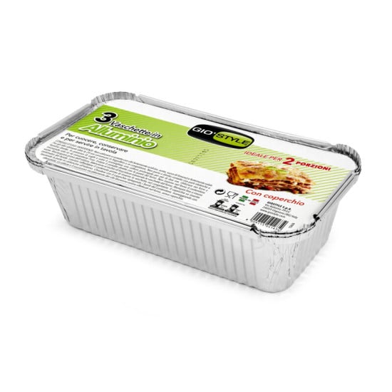 3PZ VASCHETTA ALLUMINIO C/C 2PRZ