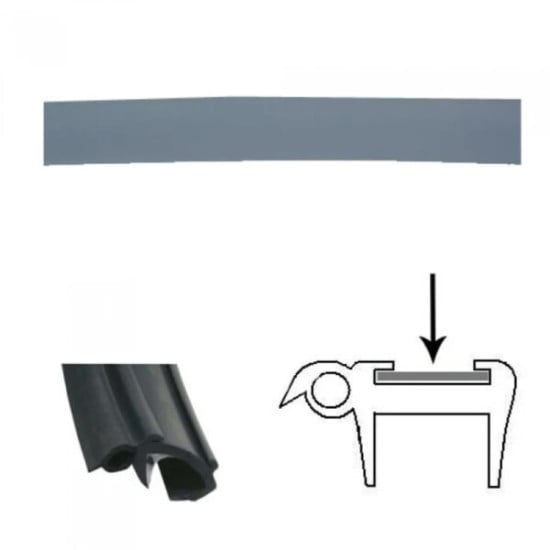 1MT - GUARNIZIONE INTERNA PER GUARNIZIONE FINESTRE IN BATTUTA GRIGIO SCURO