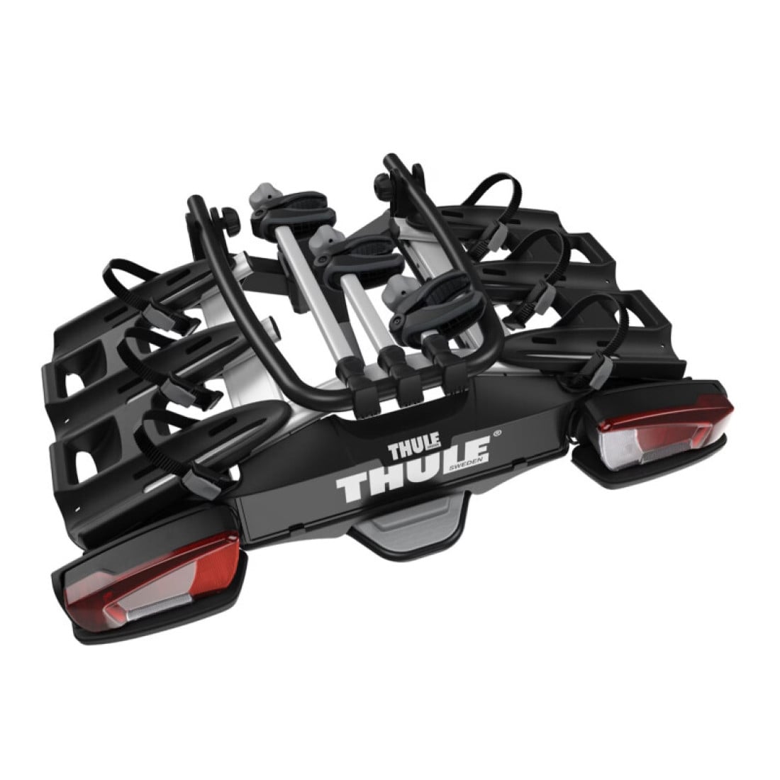 Portabici Thule Velocompact Per Gancio Traino 13-pin - Per 3-4 Bici, Black/Aluminium - Basculante Per Bagagliaio - Foto 5