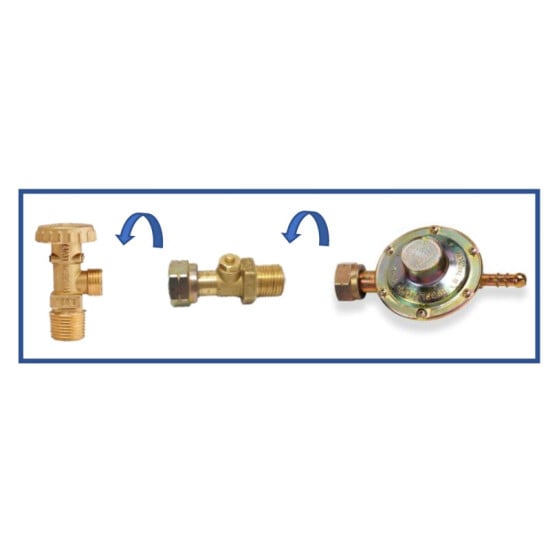 VALVOLA DI SICUREZZA PER ECCESSO FLUSSO E TERMICA PER BOMBOLA GAS