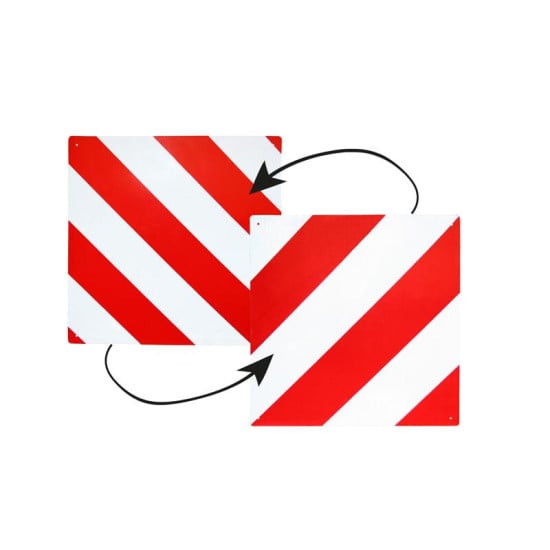 CARTELLO CARICHI SPORGENTI 50X50CM ALLUMINIO OMOLOGATO ITALIA E SPAGNA