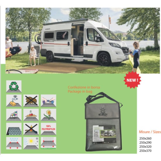 STUOIA VAN TRAVLEY 200GR - GRIGIO 250 X 370 CM IN BORSA