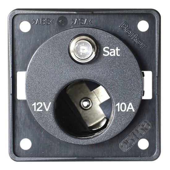 PRESA 12V AUTO + SAT GRIGIA - BMP12AS/G - MP BERKER