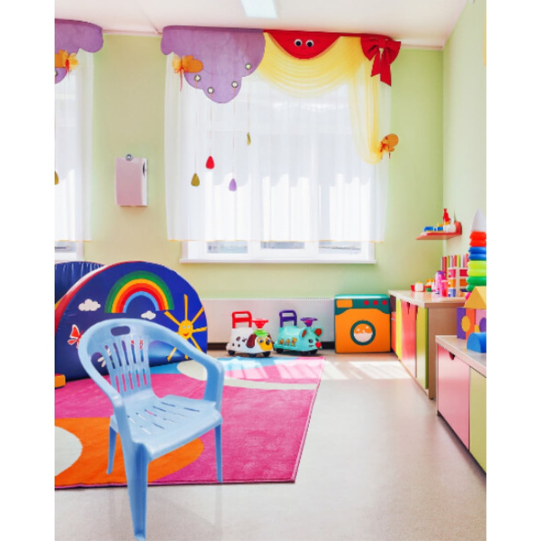 Sedia Per Bambini Sunnydays In Plastica - Impilabile, Rosso Camelia