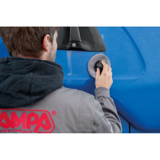 IMPUGNATURA CON SET 3 CUSCINETTI INTERCAMBIABILI IN MICROFIBRA - Ø 100 MM