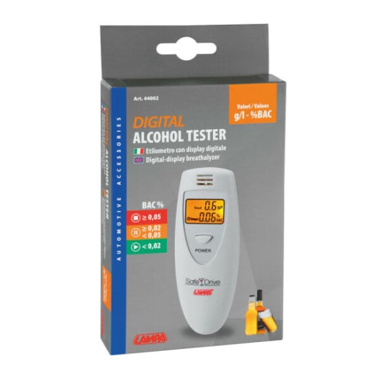 Etilometro Portatile NXPGKEA - Misuratore Alcol Senza Contatto Con Display LCD E Allarme