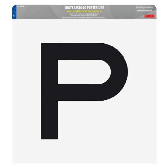 CONTRASSEGNO PER ESERCITAZIONI GUIDA, STATICO - POSTERIORE