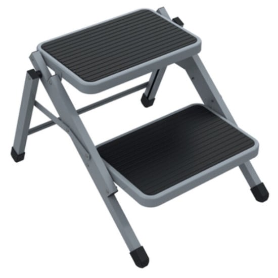 GRADINO DOPPIO PIEGHEVOLE IN ACCIAIO