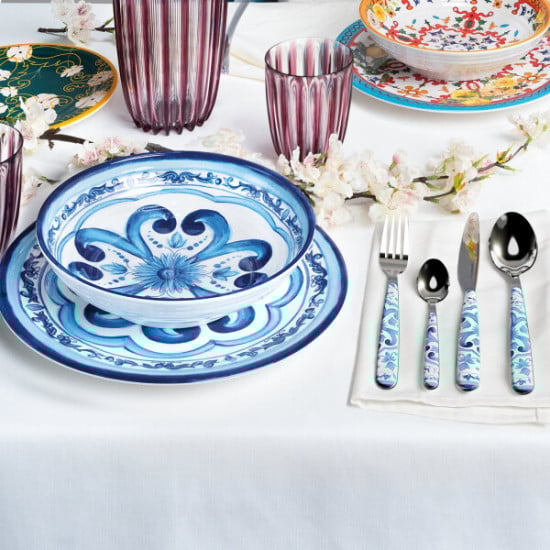 PIATTO FONDO BLUES - MELAMINE