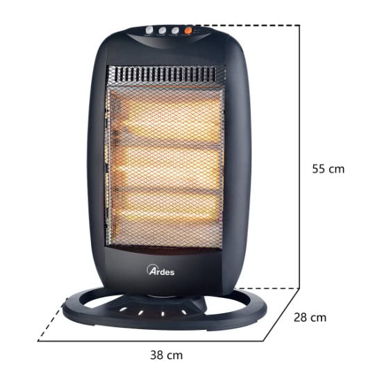 STUFA ALOGENA A 3 CANDELE 1200W - HALO 12