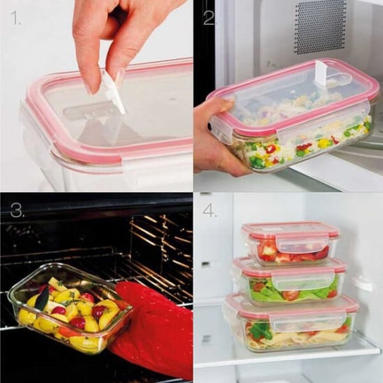 CONTENITORE RETTANGOLARE 0,4 LT FRESHBOX GLASS