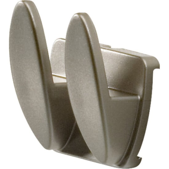 GANCIO APPENDIABITI, LACCATO RAL 9006 MAT: ACRILONITRILE-BUTADIENE STIROLO