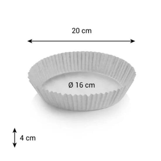 CARTA FORNO TONDA PER FRIGGITRICE AD ARIA Ø 20 CM, 50 PZ ''DELICIA''