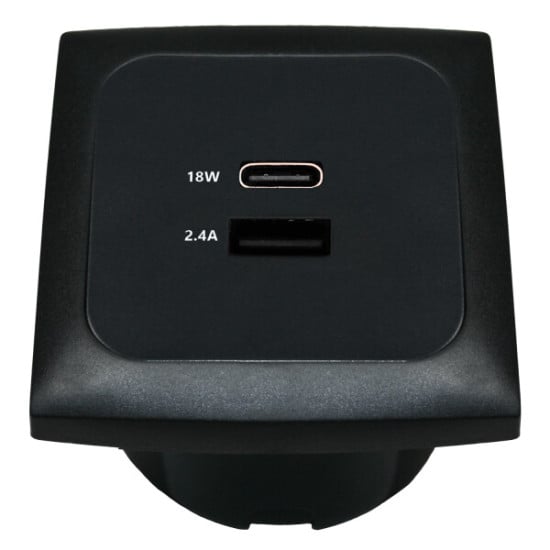 Presa Contatto Protettivo A Incasso Con Presa Di Ricarica USB-A