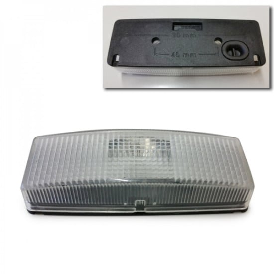 LUCE INGOMBRO BIANCA ANTERIORE - 110X40X25 MM