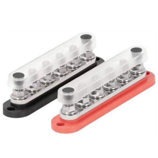 BUS BAR 150A 6PIN ROSSO+NERO