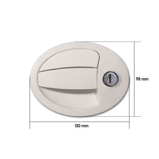 SERRATURA OVALE PICCOLA COMPLETA