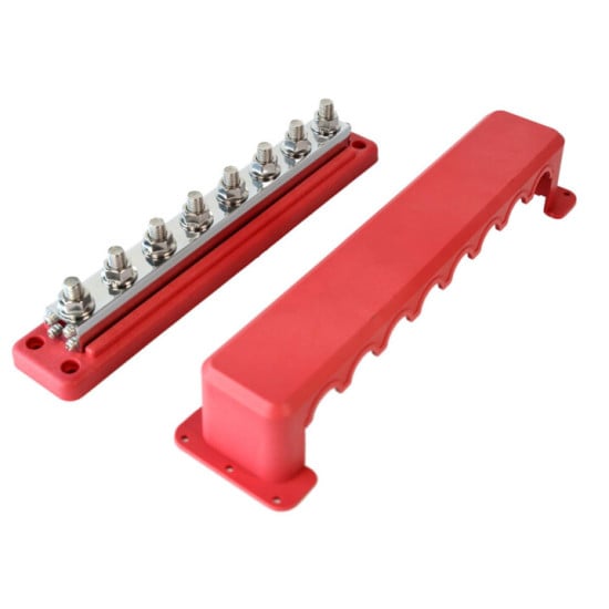 BUS BAR 600A 8PIN 10MM ROSSA